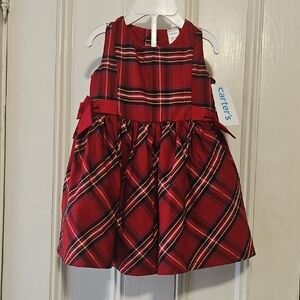 Carter’s 12M Classic Red Plaid Dress with Bloomers – NWT